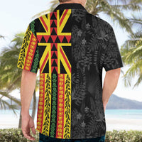 Hawaii Maoli Spirit Hawaiian Shirt Kakau Pattern With Flower Lei - Polynesian Pride