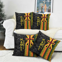 Hawaii Maoli Spirit Pillow Cover Kakau Pattern With Flower Lei - Polynesian Pride