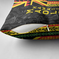 Hawaii Maoli Spirit Pillow Cover Kakau Pattern With Flower Lei - Polynesian Pride