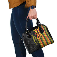 Hawaii Maoli Spirit Shoulder Handbag Kakau Pattern With Flower Lei - Polynesian Pride