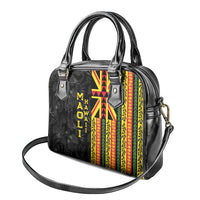 Hawaii Maoli Spirit Shoulder Handbag Kakau Pattern With Flower Lei - Polynesian Pride