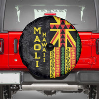 Hawaii Maoli Spirit Spare Tire Cover Kakau Pattern With Flower Lei - Polynesian Pride