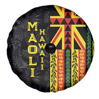 Hawaii Maoli Spirit Spare Tire Cover Kakau Pattern With Flower Lei - Polynesian Pride