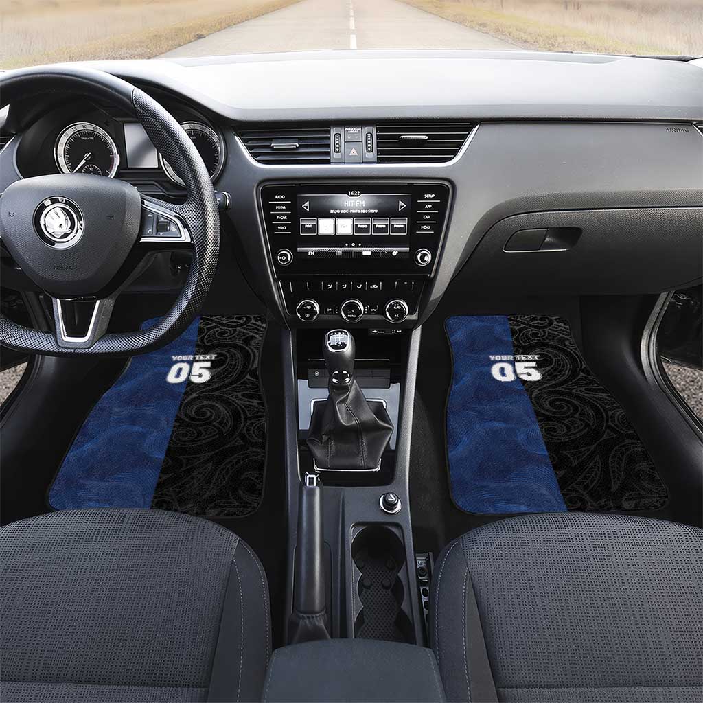 France And New Zealand Rugby Custom Car Mats Les Bleus Rooster With Maori Tiki - Polynesian Pride