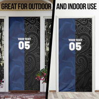 France And New Zealand Rugby Custom Door Cover Les Bleus Rooster With Maori Tiki - Polynesian Pride