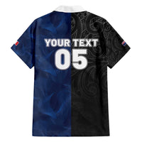 France And New Zealand Rugby Custom Family Matching Off The Shoulder Long Sleeve Dress and Hawaiian Shirt Les Bleus Rooster With Maori Tiki - Polynesian Pride