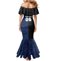 France And New Zealand Rugby Custom Mermaid Dress Les Bleus Rooster With Maori Tiki - Polynesian Pride