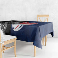 France And New Zealand Rugby Tablecloth Les Bleus Rooster With Maori Tiki - Polynesian Pride