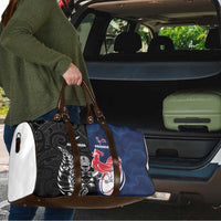 France And New Zealand Rugby Travel Bag Les Bleus Rooster With Maori Tiki - Polynesian Pride