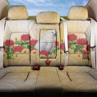 New Zealand Aotearoa Cockatoo Back Car Seat Cover Maori Pattern With Pohutukawa Flowers