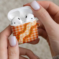 Orange Hawaii Palaka AirPods Case Hawaiian Ilima Lei