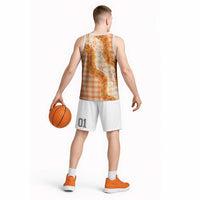 Orange Hawaii Palaka Basketball Jersey Hawaiian Ilima Lei LT05 - Polynesian Pride