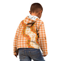 Orange Hawaii Palaka Kid Hoodie Hawaiian Ilima Lei