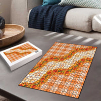 Orange Hawaii Palaka Puzzle Hawaiian Ilima Lei LT05 - Polynesian Pride