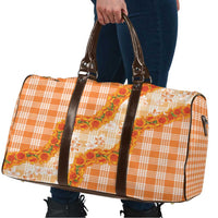 Orange Hawaii Palaka Travel Bag Hawaiian Ilima Lei LT05 - Polynesian Pride