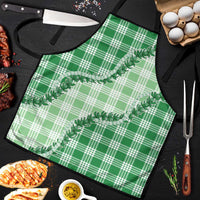 Green Hawaii Palaka Apron Hawaiian Pikake Lei