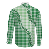 Green Hawaii Palaka Family Matching Off Shoulder Maxi Dress and Hawaiian Shirt Hawaiian Pikake Lei