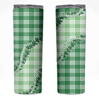 Green Hawaii Palaka Skinny Tumbler Hawaiian Pikake Lei LT05 Green - Polynesian Pride