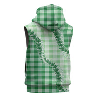 Green Hawaii Palaka Sleeveless Zip Hoodie Hawaiian Pikake Lei LT05 - Polynesian Pride