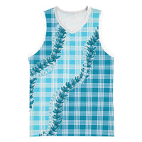 Blue Hawaii Palaka Basketball Jersey Hawaiian Pikake Lei LT05 Unisex Blue - Polynesian Pride