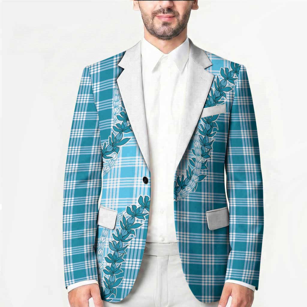 Blue Hawaii Palaka Blazer Hawaiian Pikake Lei