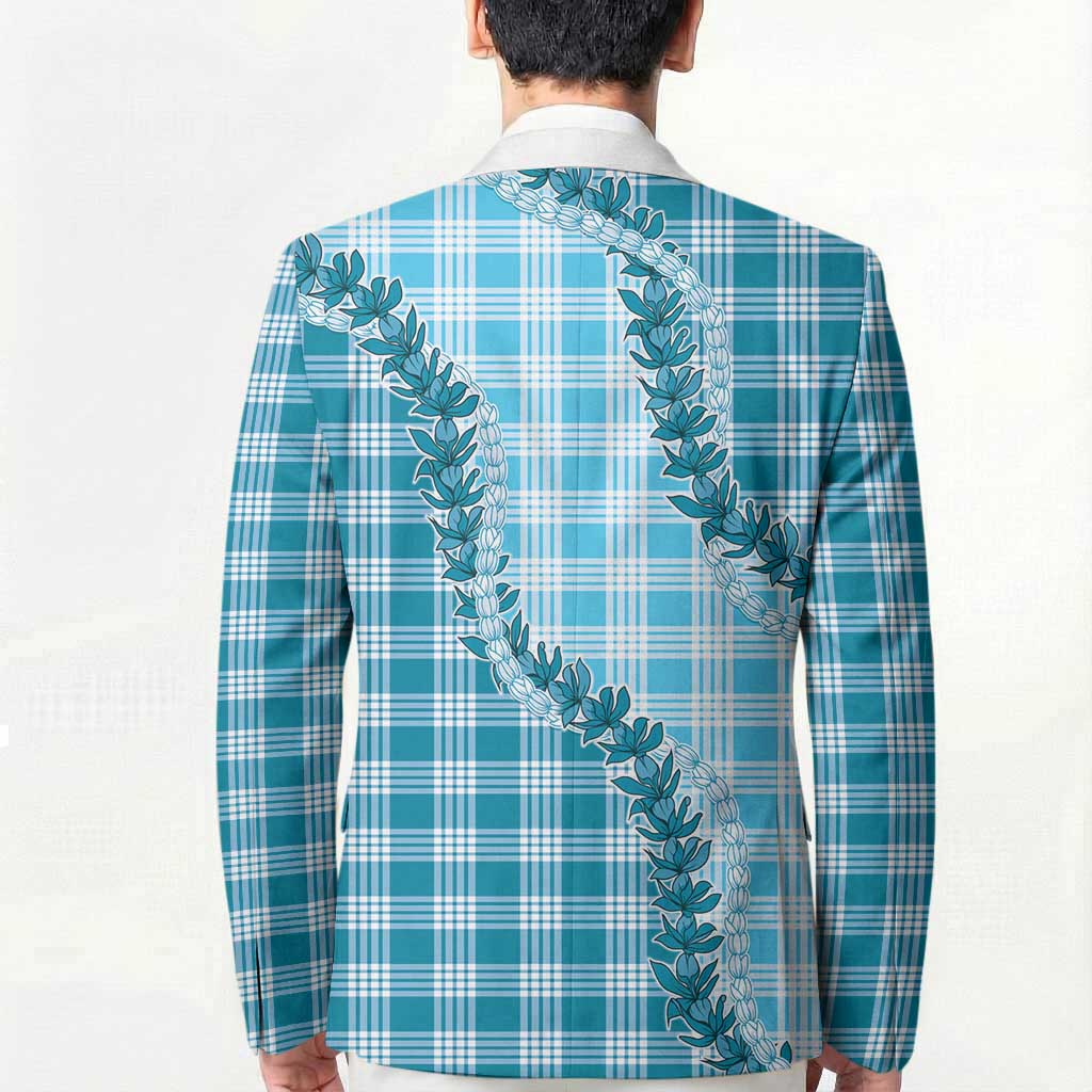 Blue Hawaii Palaka Blazer Hawaiian Pikake Lei