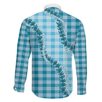 Blue Hawaii Palaka Family Matching Short Sleeve Bodycon Dress and Hawaiian Shirt Hawaiian Pikake Lei
