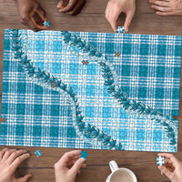 Blue Hawaii Palaka Puzzle Hawaiian Pikake Lei