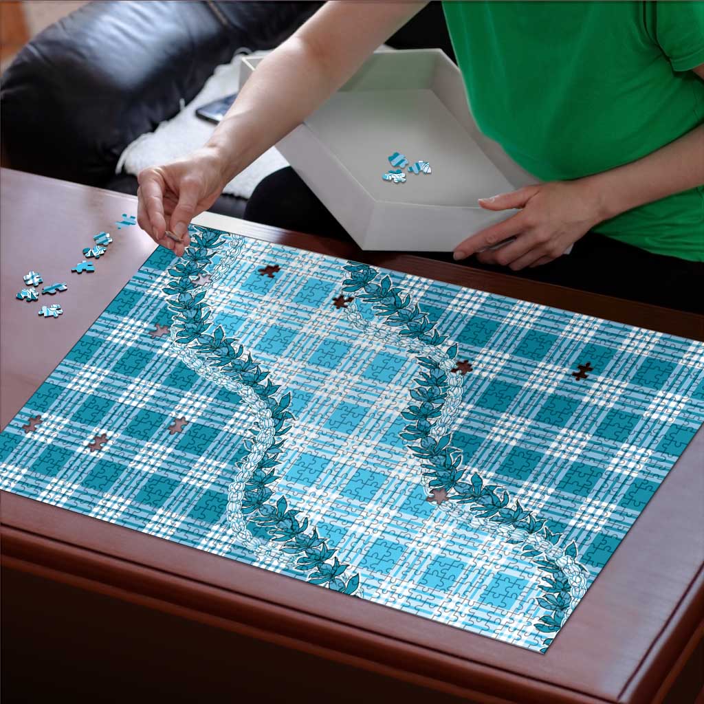 Blue Hawaii Palaka Puzzle Hawaiian Pikake Lei