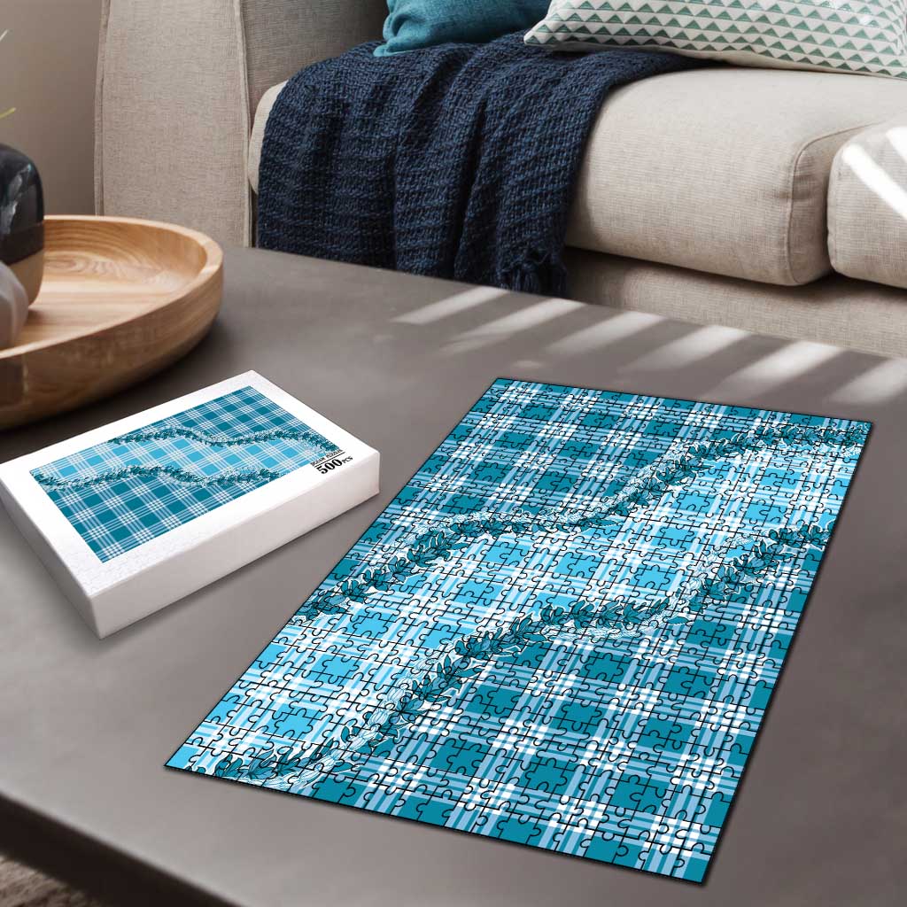 Blue Hawaii Palaka Puzzle Hawaiian Pikake Lei