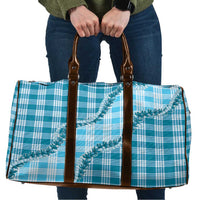 Blue Hawaii Palaka Travel Bag Hawaiian Pikake Lei