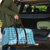 Blue Hawaii Palaka Travel Bag Hawaiian Pikake Lei