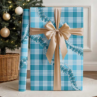 Blue Hawaii Palaka Wrapping Paper Hawaiian Pikake Lei LT05 - Polynesian Pride