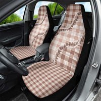 Beige Hawaii Palaka Car Seat Cover Hawaiian Pikake Lei
