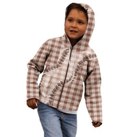 Beige Hawaii Palaka Kid Hoodie Hawaiian Pikake Lei