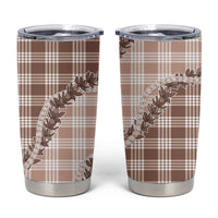 Beige Hawaii Palaka Tumbler Cup Hawaiian Pikake Lei LT05 Beige - Polynesian Pride