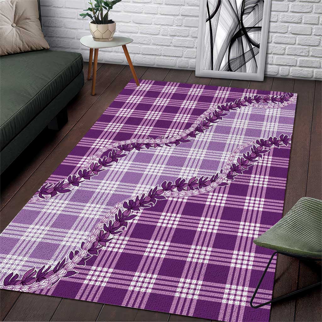 Violet Hawaii Palaka Area Rug Hawaiian Pikake Lei