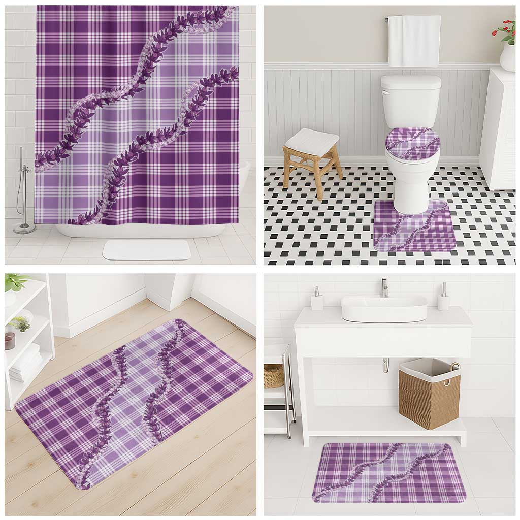 Violet Hawaii Palaka Bathroom Set Hawaiian Pikake Lei