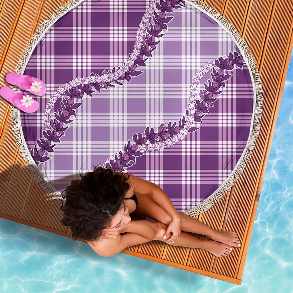 Violet Hawaii Palaka Beach Blanket Hawaiian Pikake Lei