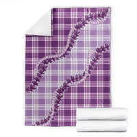 Violet Hawaii Palaka Blanket Hawaiian Pikake Lei