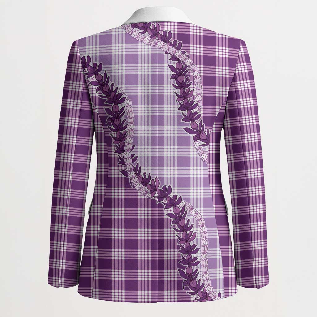Violet Hawaii Palaka Blazer Hawaiian Pikake Lei LT05 - Polynesian Pride