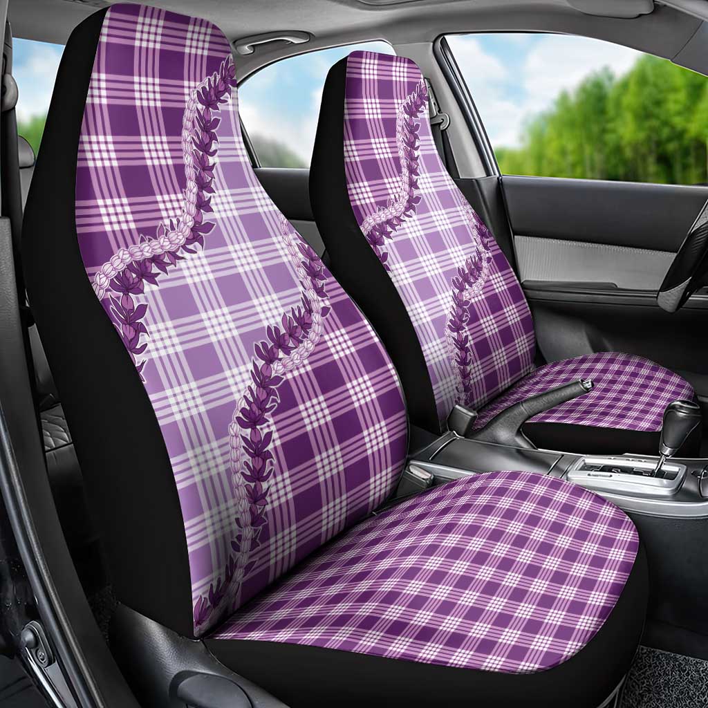 Violet Hawaii Palaka Car Seat Cover Hawaiian Pikake Lei