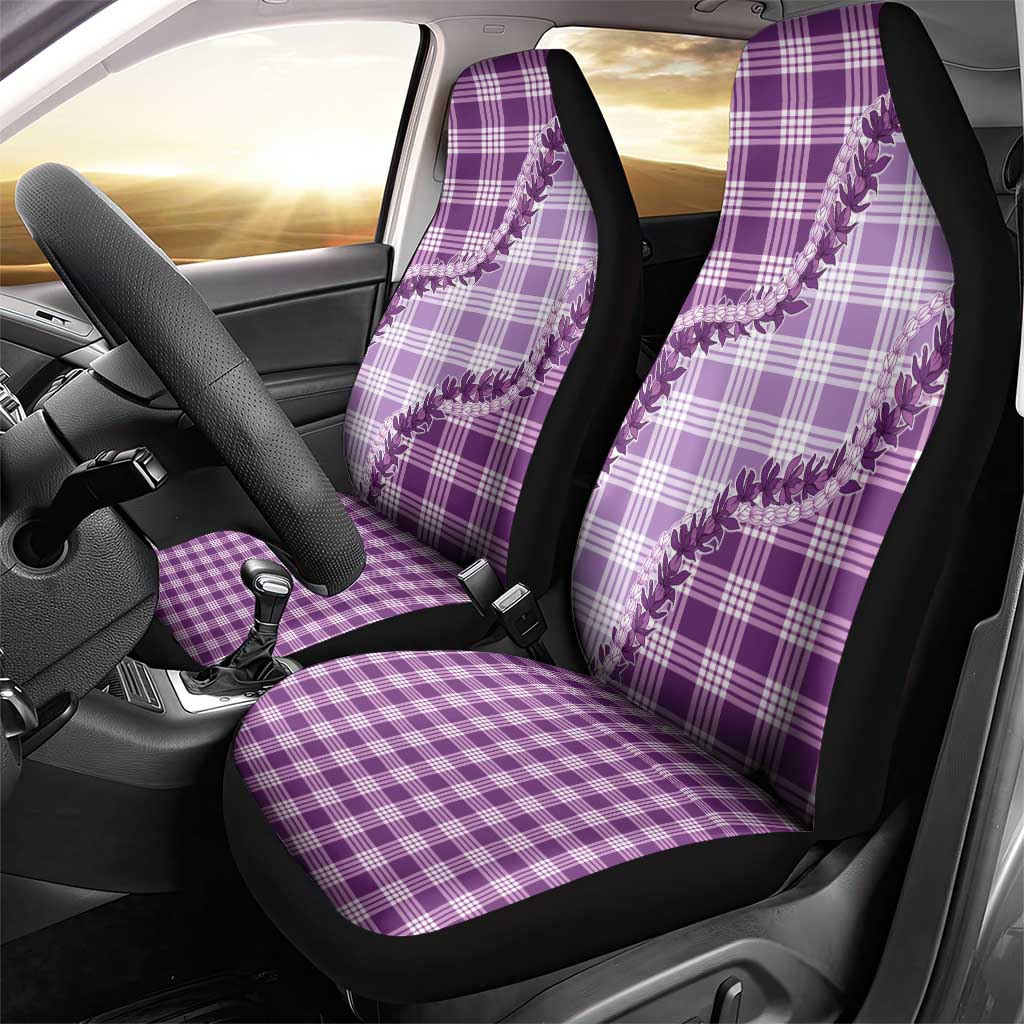 Violet Hawaii Palaka Car Seat Cover Hawaiian Pikake Lei