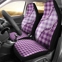 Violet Hawaii Palaka Car Seat Cover Hawaiian Pikake Lei
