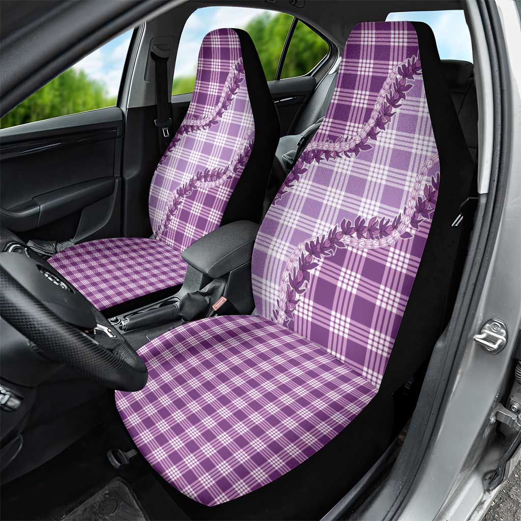 Violet Hawaii Palaka Car Seat Cover Hawaiian Pikake Lei