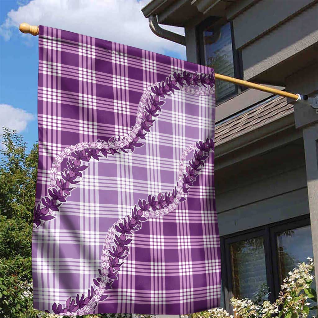 Violet Hawaii Palaka Garden Flag Hawaiian Pikake Lei