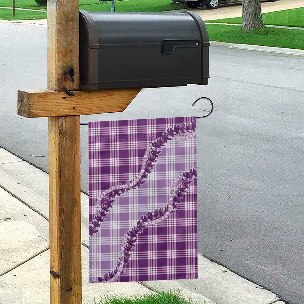 Violet Hawaii Palaka Garden Flag Hawaiian Pikake Lei