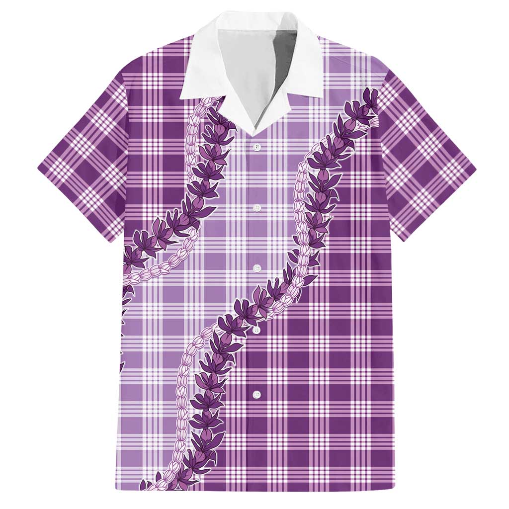 Violet Hawaii Palaka Hawaiian Shirt Hawaiian Pikake Lei LT05 Violet - Polynesian Pride