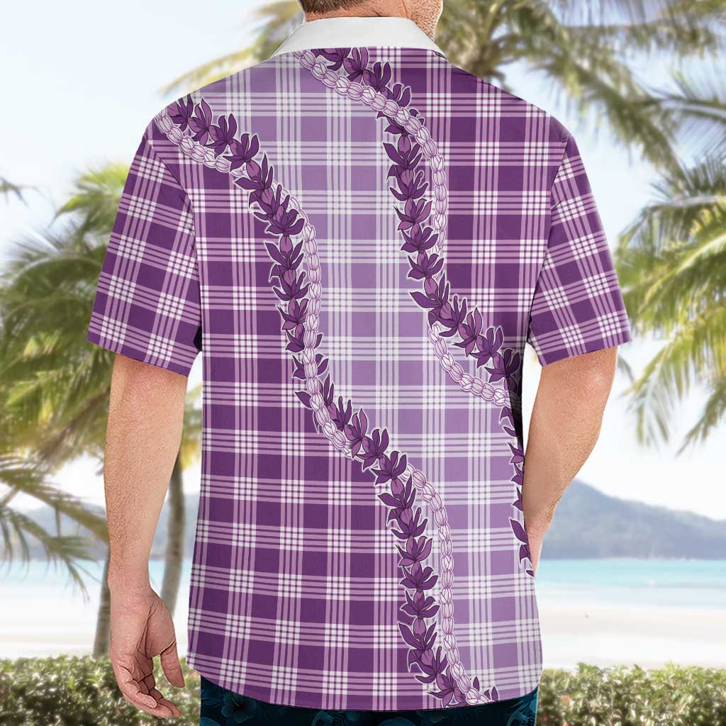 Violet Hawaii Palaka Hawaiian Shirt Hawaiian Pikake Lei LT05 - Polynesian Pride