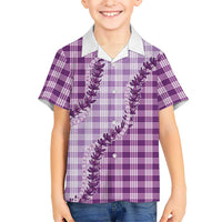 Violet Hawaii Palaka Hawaiian Shirt Hawaiian Pikake Lei LT05 - Polynesian Pride